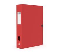 Oxford Memphis Boîte à documents polypropylène Personalisable à élastique Spine 60mm A4 Rouge Ref M98602913