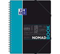 Oxford NomadBook A4Plus 24 x 32 cm Grands Carreaux Seyès 160 Pages 90 g - Noir/Bleu