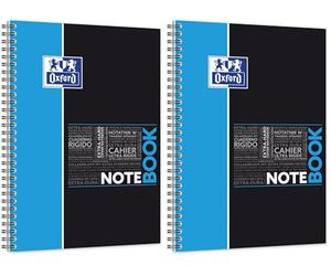 Oxford Notebook Cahier spirale étudiant 160 pages ligné 7 mm, 17,6 x 25 cm (Lot de 2)