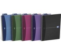 Oxford Office Carnet à spirales DIN A5 quadrillé 90 feuilles carton couleur aléatoire 1 pièce