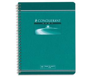 Oxford Office Conquerant Sept 100105079 Lot de 10 Cahier reliure spirale Petits carreaux 17 x 22 cm 100 pages 70 g