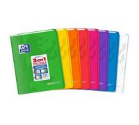 OXFORD OFFICE OXFORD Cahier Easybook en polypro à rabats agrafé 17x22 96 pages 5x5 assortis