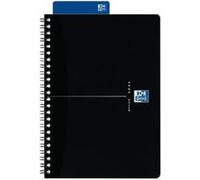 Oxford Office Smart Black Cahier reliure à anneaux métalliques A5 90 feuilles - 180 pages papier blanc gradué couverture noire… Blanc G