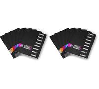 OXFORD OrganiserFile Trieur 8 Compartiments Format A4 Fermeture Elastique Couverture Carte Pelliculee Couleur Aleatoire (Lot de 2)