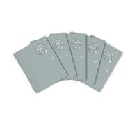 Oxford Origins Lot de 5 cahiers à double spirale 140 pages Gris Format A4+