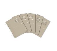 Oxford Origins Lot de 5 cahiers à spirale double format A4+ 140 pages lignées Sable