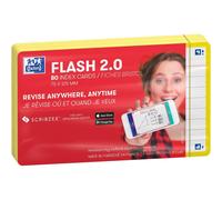 Oxford Pack 80 Fiches "Flash 2.0", 75 X 125 Mm, Lign¿, Jaune