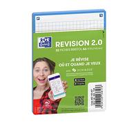 Oxford Lot De 5 Paquets De 32 Fiches Bristol Revision 2.0 Non Perforées 105x148 Mm A6 Q5/5 Turquoise