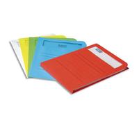 OXFORD Paquet de 50 pochettes coin ELCO carte 120g, fenêtre rectangle. Format 22x31cm. Coloris assortis