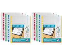 Oxford Pochette Perf Sach10 A4 PP90 Lisse Bord Colore Ast (Lot de 2)