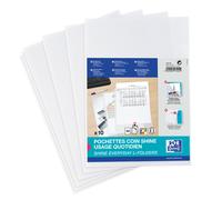 Oxford Pochettes-coin Shine A4 PP lisse incolore - Lot de 10