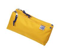 Trousse - OXFORD - Double Jaune - Polyester Durable - 22x8x10cm - Zippée