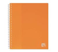 OXFORD Porte fiches bristol A5 School Life 80 vues / 40 pochettes Couverture Polypro Orange