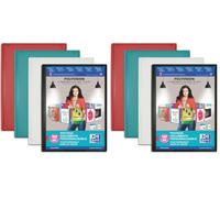 OXFORD Porte Vue Polyvision A4 200 vues / 80 pochettes Couverture Polypro Opaque Couleur Aléatoire (Lot de 2)