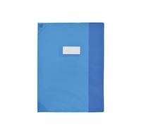 OXFORD Protège-Cahier Strong Line 24x32cm avec Rabat Marque-Page PVC Translucide 15/100ème Bleu