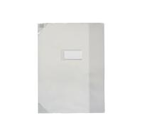 OXFORD Protège-Cahier Strong Line 24x32cm avec Rabat Marque-Page PVC Translucide 15/100ème Incolore