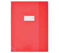 OXFORD Protège-Cahier Strong Line 24x32cm PVC Translucide 15/100ème Rouge