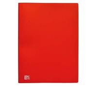 OXFORD Protège-Documents Initial A4 80 vues / 40 Pochettes Couverture Polypro Rouge