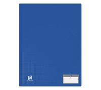OXFORD Protège-Documents Memphis A4 100 vues / 50 pochettes Couverture Polypro Bleu