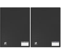 OXFORD Protège-Documents Memphis A4 60 vues / 30 pochettes Couverture Polypro Noir (Lot de 2)