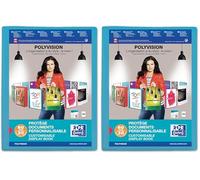 OXFORD Protège-Documents Polyvision A4 60 vues / 30 pochettes Couverture Polypro Bleu (Lot de 2)