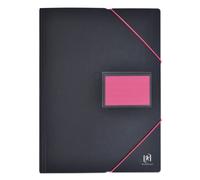 OXFORD Protège-Documents Students A4 120 vues / 60 Pochettes Couverture Polypro Bicolore Noir/Rose