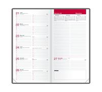 Oxford - Recharge Pour Agenda Semainier de Poche - Dimension 9 x 17 cm - Août 2026 à Août 2027 - Reliure Cousue - Pas de Couverture