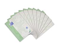 Oxford Recycling Lot de 10 blocs universitaires A4 vierges 80 feuilles