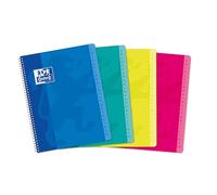 OXFORD Répertoire Color Life 17x22cm Petits Carreaux 5mm 180 Pages Reliure Intégrale Couverture Carte Coloris Assortis