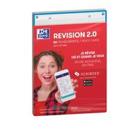 OXFORD Revision 2.0 Lot de 50 Fiches bristol format A5 Cadre Couleurs Assorties