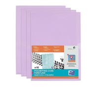 Elba sachet de 10 pochettes-coin fardliss en pvc 18 100e a4 mauve 100206696 G