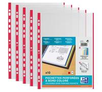 Elba Modling - Pochettes Perforees Pp9/100 Bords Rouge - Sachet De 10