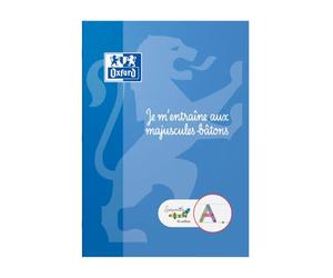 Oxford Serpodile Cahier DYS A4 d'Entrainement Majuscule Baton 48 Pages MS-GS