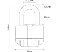 OXFORD Serrure d'alarme Boss 16mm + chaîne 12mm X 1.2m