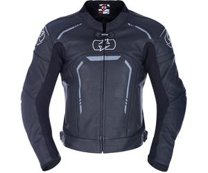 Oxford Strada Veste en cuir de moto, noir, Taille S