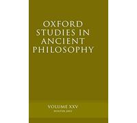 Oxford Studies In Ancient Philosophy