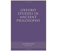 Oxford Studies In Ancient Philosophy