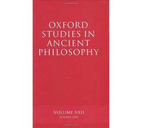 Oxford Studies In Ancient Philosophy