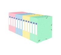 Oxford Top File+ Lot de 9 boîtes de rangement Couleurs pastel Dos 40 mm