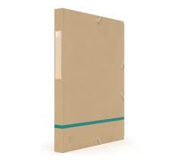 Oxford Touareg Boîte de Classement 24 x 32 cm Dos 25 mm avec Elastique Couverture carte Recyclée Coloris Assortis