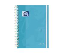 Oxford Touch, Agenda 2025 2026, Vue Hebdomadaire, Couverture Extra-Dur, A5 (15x21 cm), Espagnol, Couleur Bleu Pastel