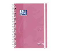 Oxford Touch Agenda semainier 2026/2027, couverture extra rigide, A5 (15 x 21 cm), espagnol, couleur fuchsia