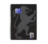 Oxford Touch College Notepad A4 Squared with Double Margin 80 Sheets Black