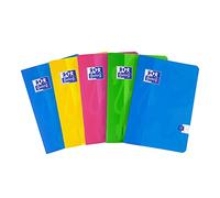 Oxford Touch Lot de 5 carnets à couverture souple, 120 pages, format A5, assortiment de couleurs Pack de 5 a5