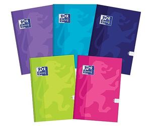 Oxford Touch Lot de 5 carnets de notes A5 96 feuilles quadrillées Couleurs mélangées