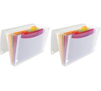 Oxford Trieur Document à Soufflets Tahiti A4 6 Compartiments Couverture Polypro Incolore (Lot de 2)