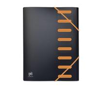 OXFORD Trieur Extensible Students A4 8 Positions Couverture Polypro Bicolore Noir/Bleu