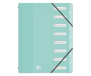 OXFORD Trieur Standard 8 Compartiments School Life A4 Couverture Polypro Coloris Pastels Assortis