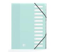 OXFORD Trieur Standard School Life A4 12 Positions Couverture Polypro Bleu pastel