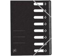 Oxford Trieur Top File+, A4, 8 compartiments, noir Noir G
